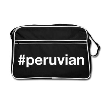 Hashtag péruvien Pérou - Sac Retro - noir/blanc - Devant