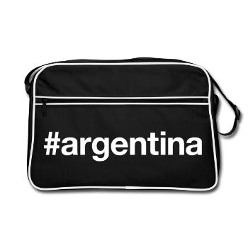 ARGENTINE Hashtag argentin - Sac Retro - noir/blanc - Devant