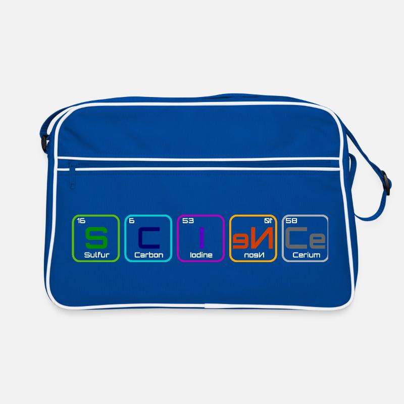 "Wissenschaft" mit den Elementen Retro Tasche