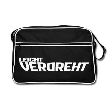 Slightly twisted - design for unique people - Retro Bag - black/white - Front