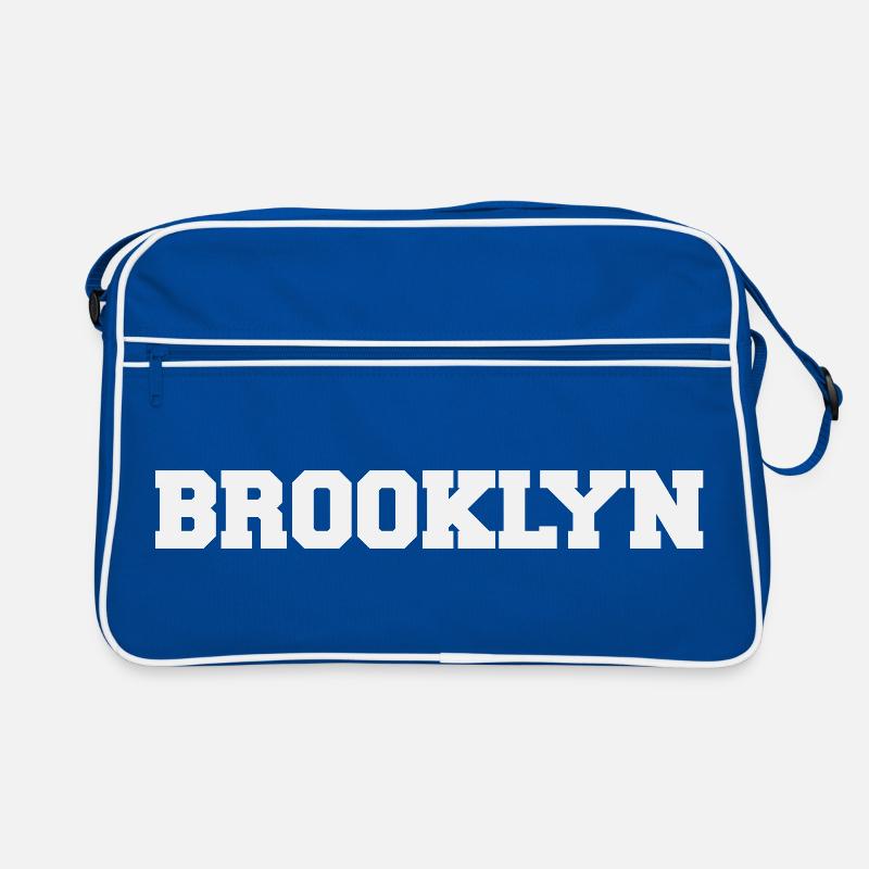 Brooklyn Blockschrift Design Retro Tasche
