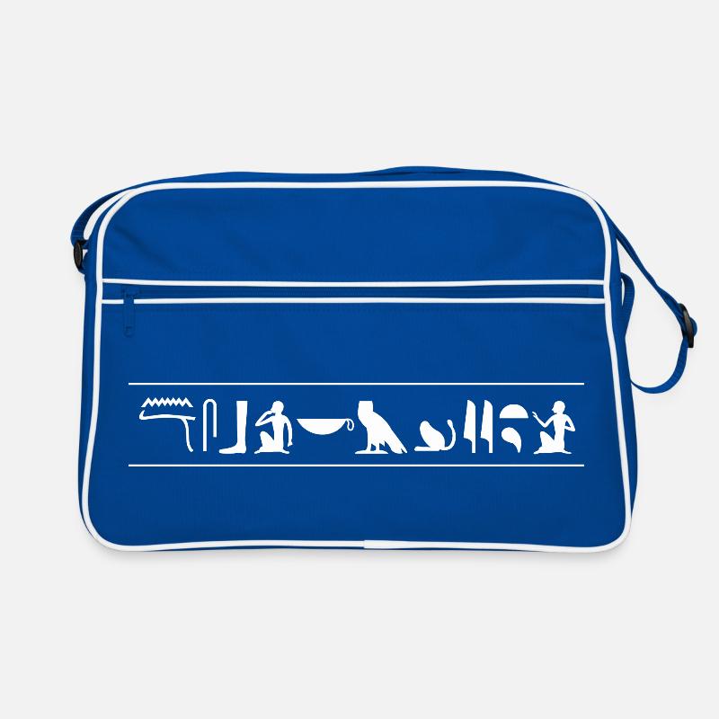 "Lick me on the ass" - Hieroglyphs White Retro Bag