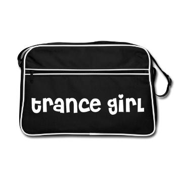 Trance Girl - Retro Tasche - Schwarz/Weiß - Vorne