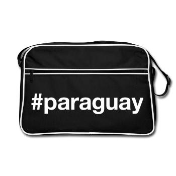 PARAGUAY Hashtag - Sac Retro - noir/blanc - Devant