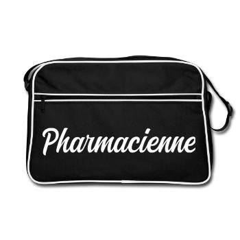 Pharmacienne Santé Médicaments Officine Préparatio - Sac Retro - noir/blanc - Devant