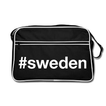 SWEDEN Hashtag Schweden - Retro Bag - black/white - Front