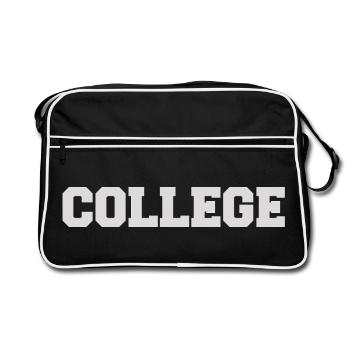 college - Retro Bag - black/white - Front