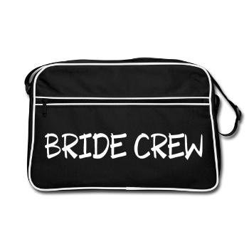 Bride Crew JGA - Retro Tasche - Schwarz/Weiß - Vorne