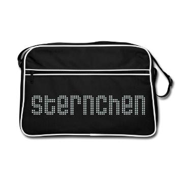 Sternchen - Retro Tasche - Schwarz/Weiß - Vorne