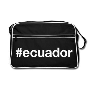 ECUADOR Hashtag - Retro Bag - black/white - Front