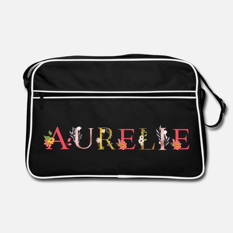 Le nom d’AURÉLIE décoré de fleurs Sac Retro