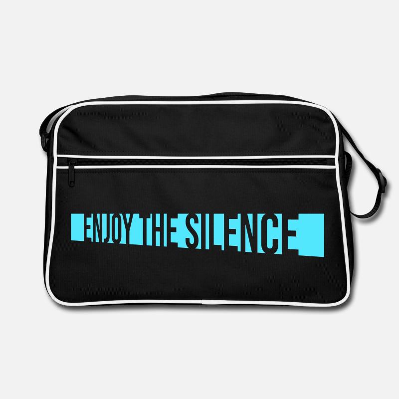 Enjoy The Silence Spruch Ruhe Stille Introvertiert Retro Tasche