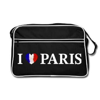 J’adore Paris, France - Sac Retro - noir/blanc - Devant