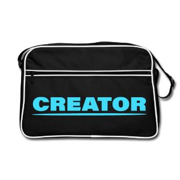 CREATOR - Retro Bag - black/white - Front