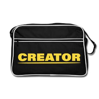CRÉATEUR - Sac Retro - noir/blanc - Devant
