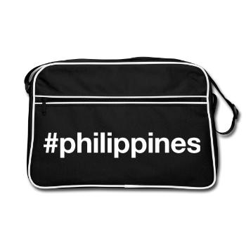 PHILIPPINES Hashtag philippin - Sac Retro - noir/blanc - Devant