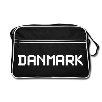 DANMARK Dänemark - Retro Tasche - Schwarz/Weiß - Vorne