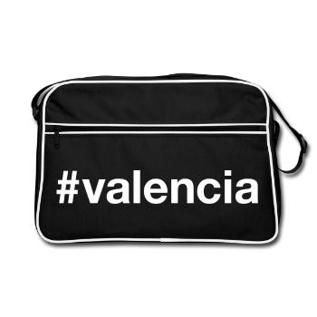 VALENCIA Hashtag - Retro Bag - black/white - Front