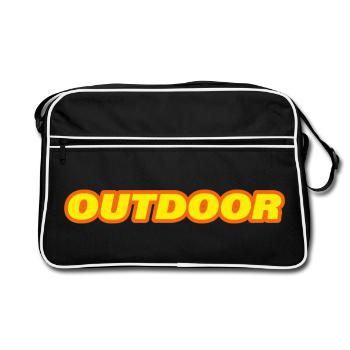 OUTDOOR - Retro Tasche - Schwarz/Weiß - Vorne