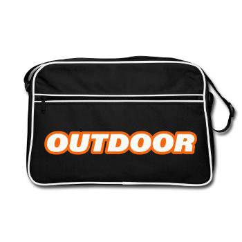 OUTDOOR - Retro Tasche - Schwarz/Weiß - Vorne