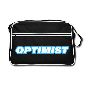 OPTIMIST - Retro Bag - black/white - Front
