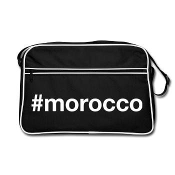MAROC Hashtag Marokko - Sac Retro - noir/blanc - Devant