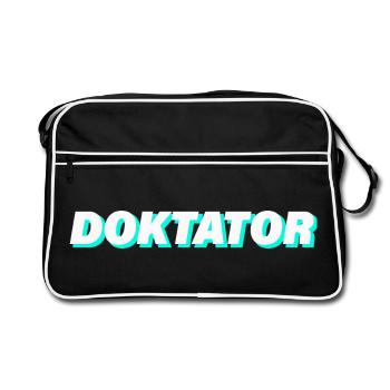 LECTURER - Retro Bag - black/white - Front