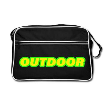 OUTDOOR - Retro Tasche - Schwarz/Weiß - Vorne