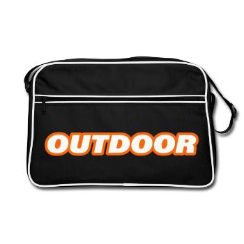 OUTDOOR - Retro Tasche - Schwarz/Weiß - Vorne