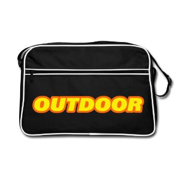 OUTDOOR - Retro Tasche - Schwarz/Weiß - Vorne