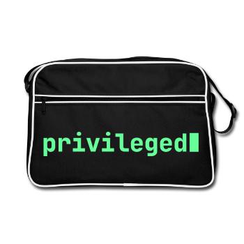 Feeling Privileged | Developer mood - Retro Bag - black/white - Front