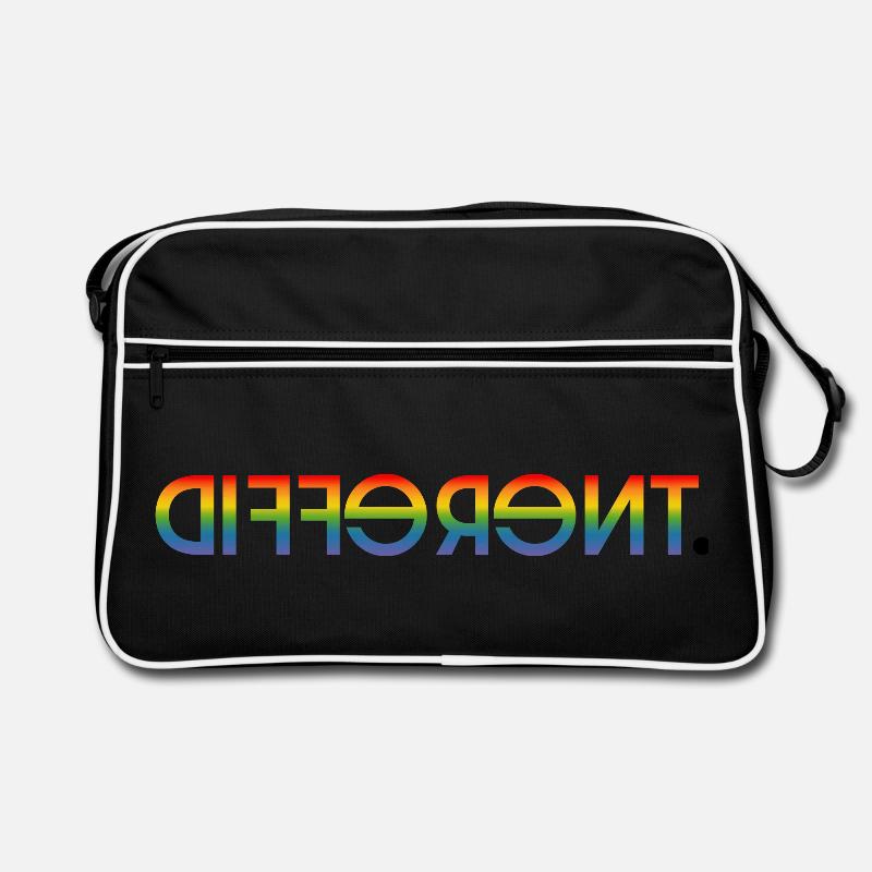 different druck hinten LGBT lgbtqi queer Retro Tasche