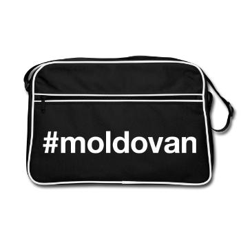 MOLDOVAN Moldova Hashtag - Retro Bag - black/white - Front