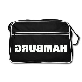 HAMBURG - Retro Bag - black/white - Front