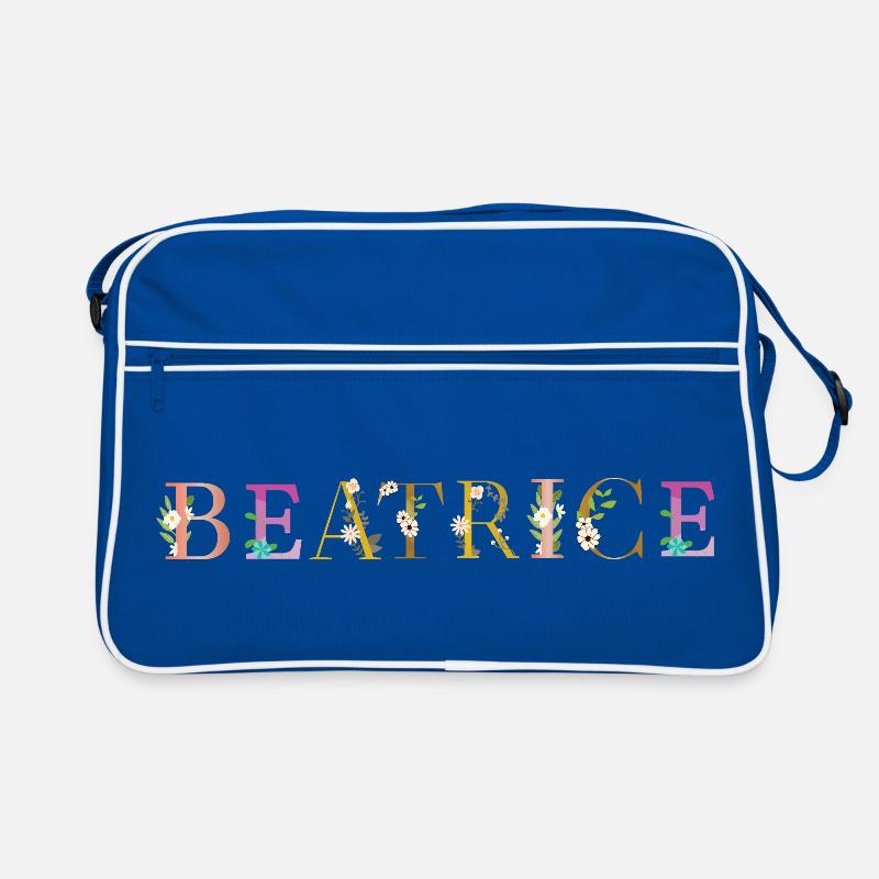 BÉATRICE prénom orné de fleurs Sac Retro