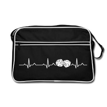 Dice Heartbeat Board Game Board Game - Retro Bag - black/white - Front
