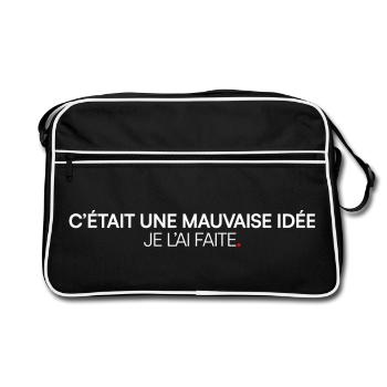 C’était une mauvaise idée humour - Sac Retro - noir/blanc - Devant