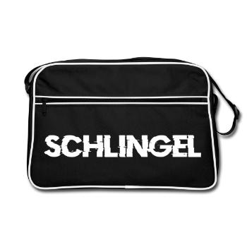 Schlingel - Retro Tasche - Schwarz/Weiß - Vorne