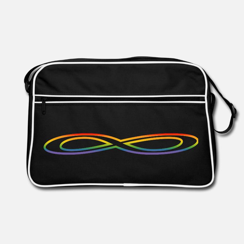 Rainbow wide infinity Retro Bag