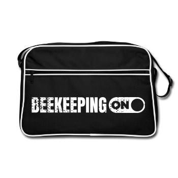 Être apiculteur - Sac Retro - noir/blanc - Devant