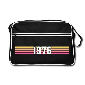 Vintage 1976 retro 1976 sunset 1976 - Retro Tasche - Schwarz/Weiß - Vorne