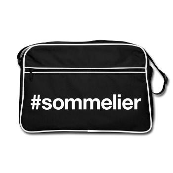 SOMMELIER Hashtag - Sac Retro - noir/blanc - Devant