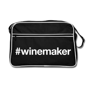 WINEMAKER Hashtag - Retro Bag - black/white - Front