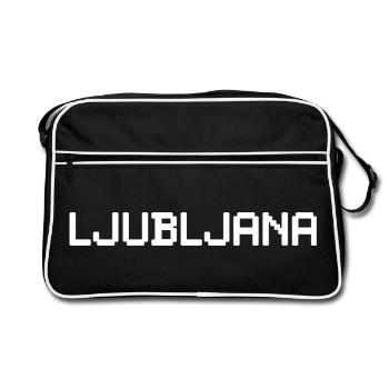 LJUBLJANA Slovénie Slowenien - Sac Retro - noir/blanc - Devant