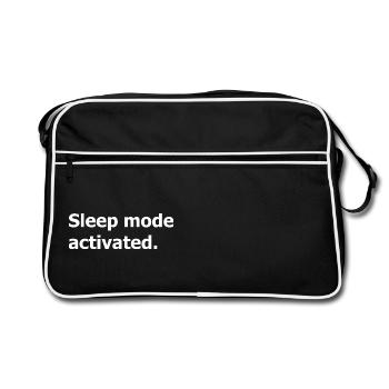 Sleep mode activated. - Retro Bag - black/white - Front