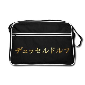 Düsseldorf Japanisch - Retro Tasche - Schwarz/Weiß - Vorne
