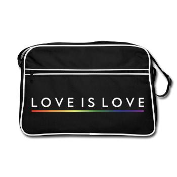 L’AMOUR, C’EST L’AMOUR - Sac Retro - noir/blanc - Devant