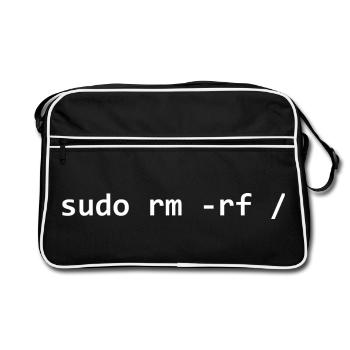 Sudo rm rf - Retro Bag - black/white - Front