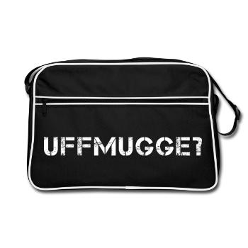 UFFMUGGE Dire hessois Drôle de Hesse - Sac Retro - noir/blanc - Devant