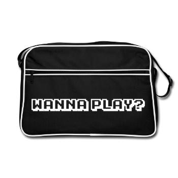 Arcade Black spielen möchten - Retro Tasche - Schwarz/Weiß - Vorne